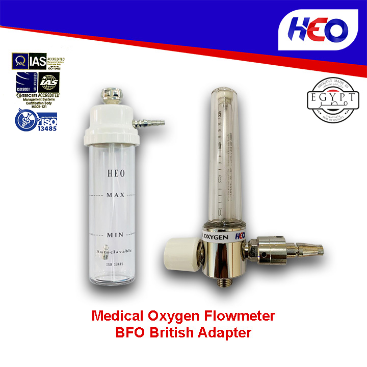 Medical Oxygen Flowmeter British Adapter
