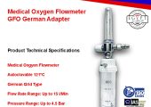 Medical Oxygen Flowmeter German Adapter