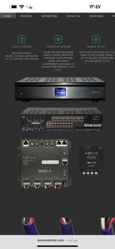 مضخم صوت AXIUM 1250 متعدد الغرف، 8 مناطق، 13 مصدرا + 32 مصدرا موزعا